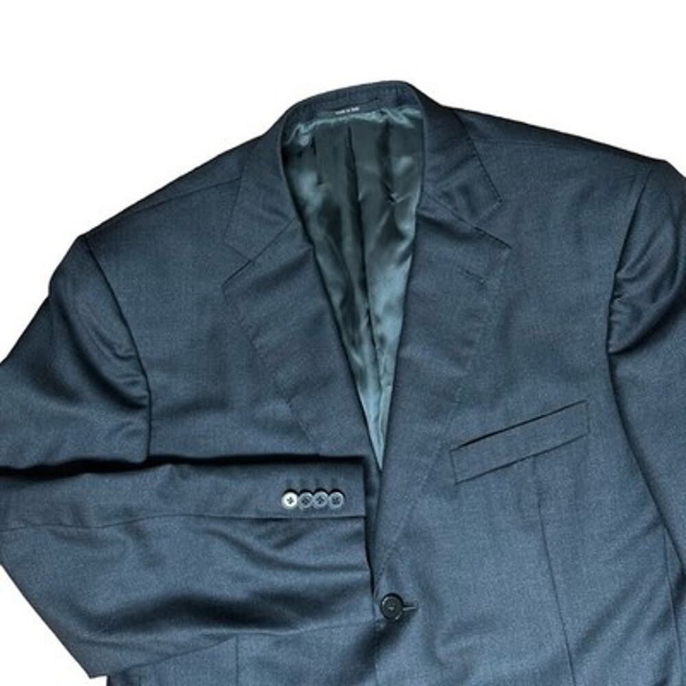 Ermenegildo Zegna Wool Blazer Men 46L Dark Gray Sport Jacket Coat Made in Italy